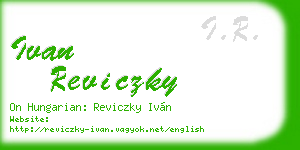 ivan reviczky business card